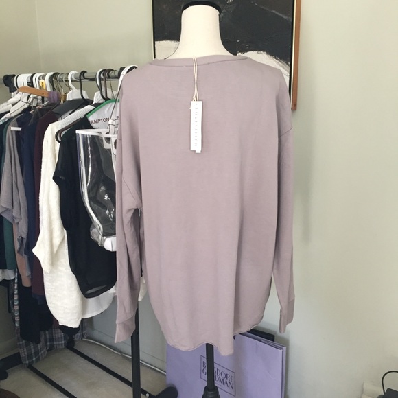 LOVESTITCH Faryn Side Tie Pullover, Putty, L - Picture 10 of 14